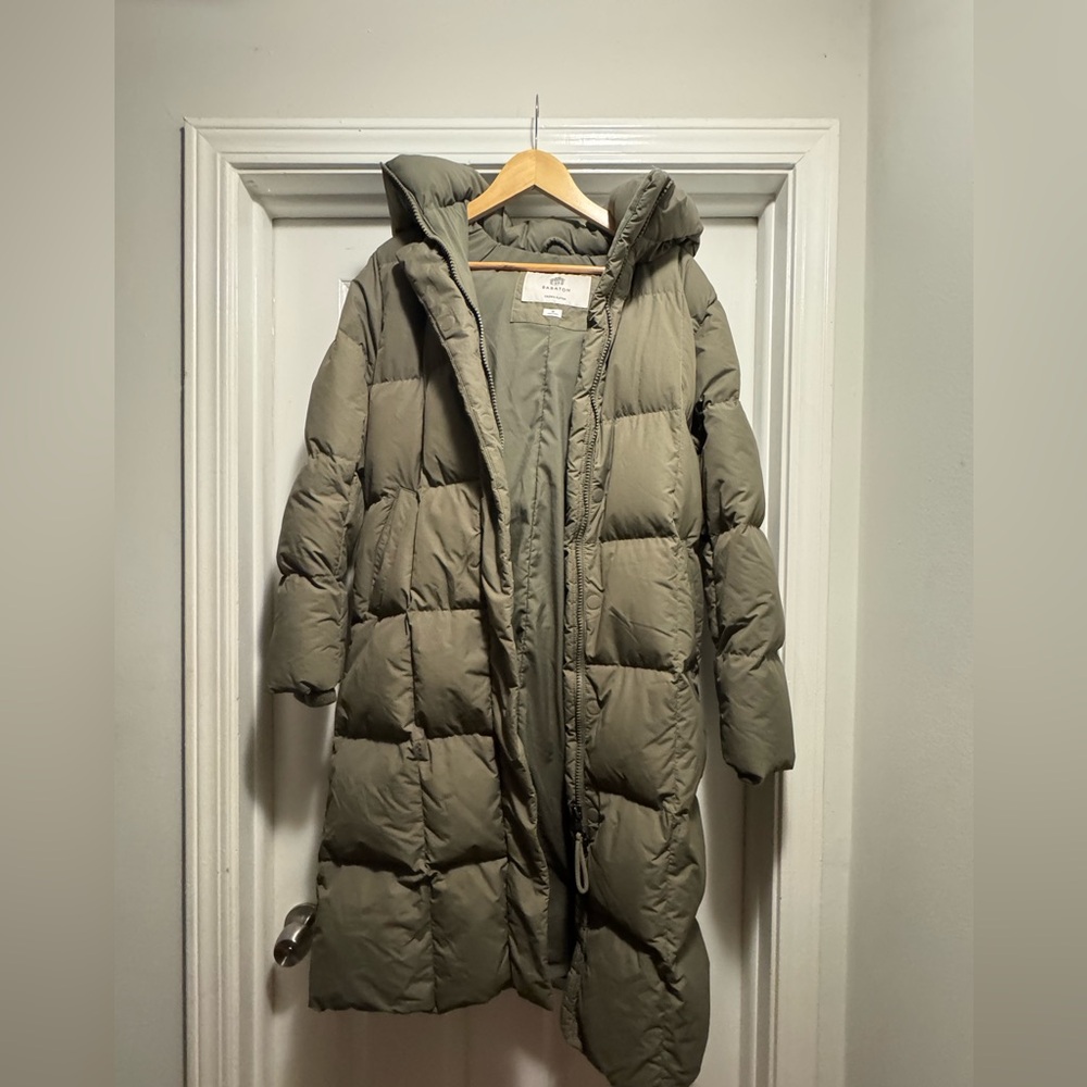 Babaton Crown Puffer – Olive Green (XS, Fits M)